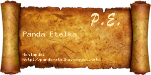 Panda Etelka névjegykártya